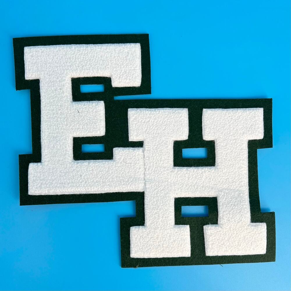 Varsity letterman patch chenille embroidered SC